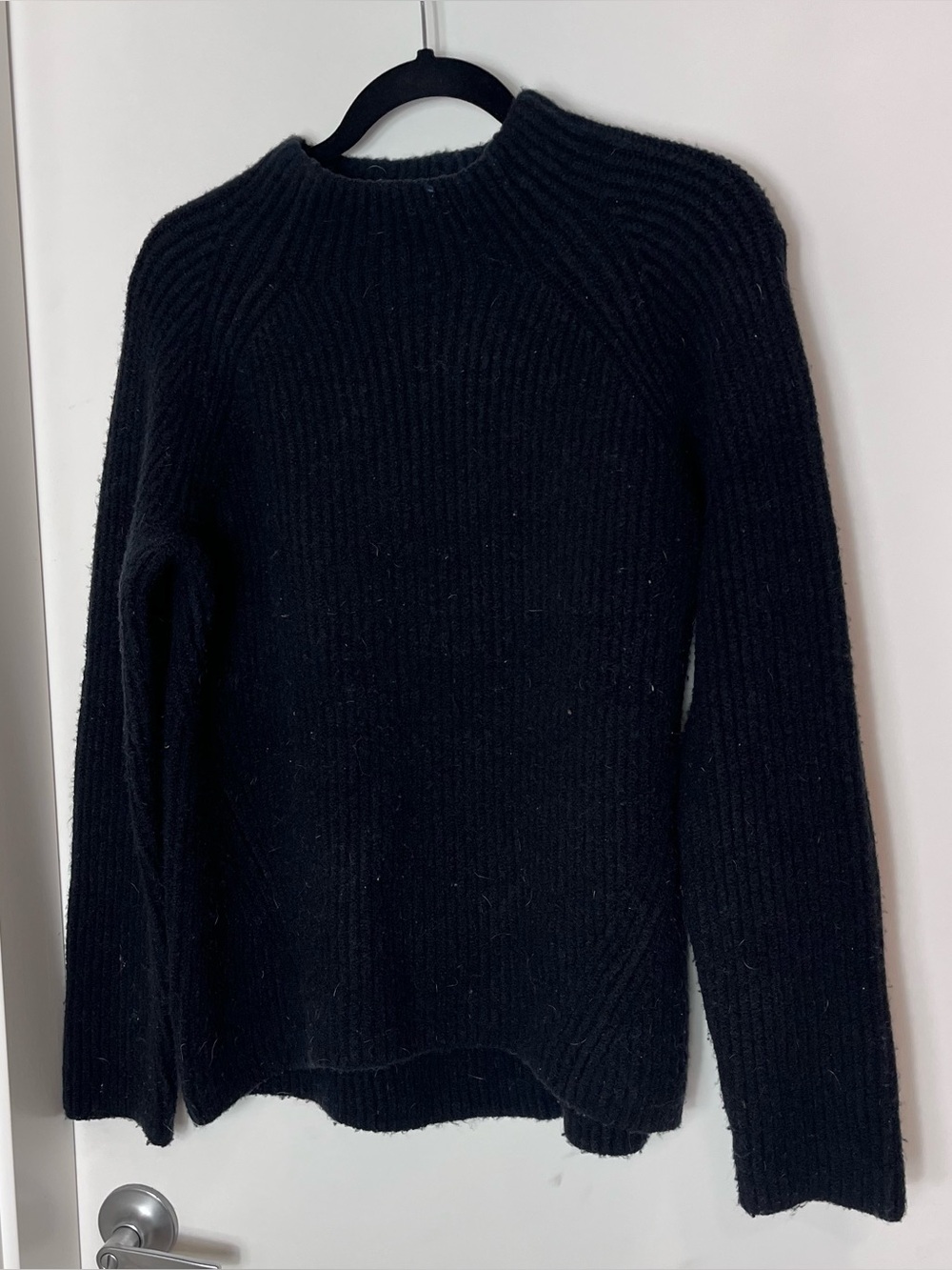 Madewell Northfield Mockneck Sweater Black Ribbed Crewneck Women's Medium